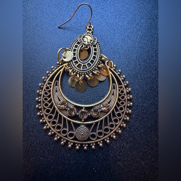 Gold Amaze ball Earrings - Picture 3 of 4